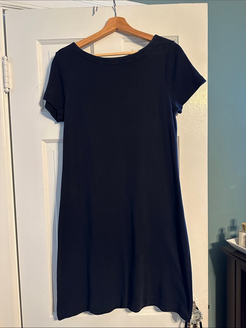 Talbots Classic Navy Short-Sleeve A-Line Dress